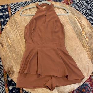 J.O.A. halter neck cutout romper XS